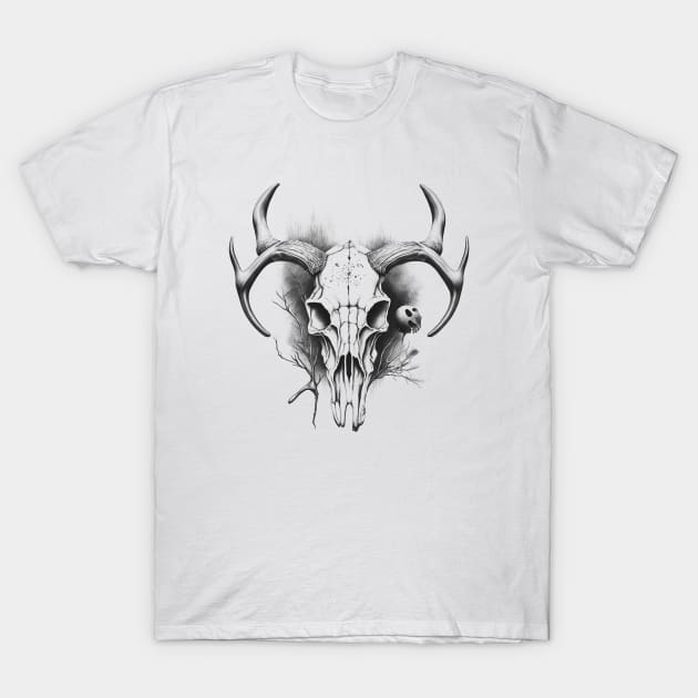 Skull T-Shirt by loskotno